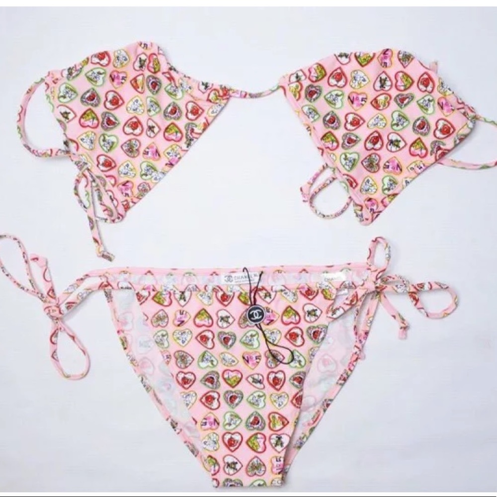 Chanel Pink Heart Bikini - Picture 1 of 8